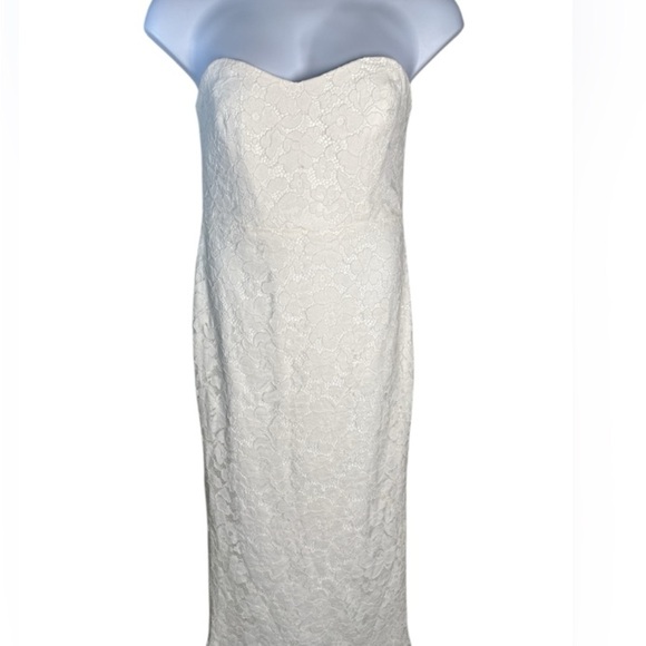 Bardot white Sheath V-Neck Sleeveless Bridal Dress Size XL - Picture 1 of 8